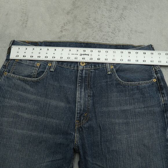 Levi's 569 Jeans Mens Fits 38x29 (Size 38x30) Blue Loose Baggy Straight Denim - Picture 15 of 16
